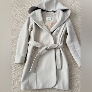 Aritzia Wilfred Hooded wool/cashmere hooded coat
